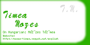 timea mozes business card